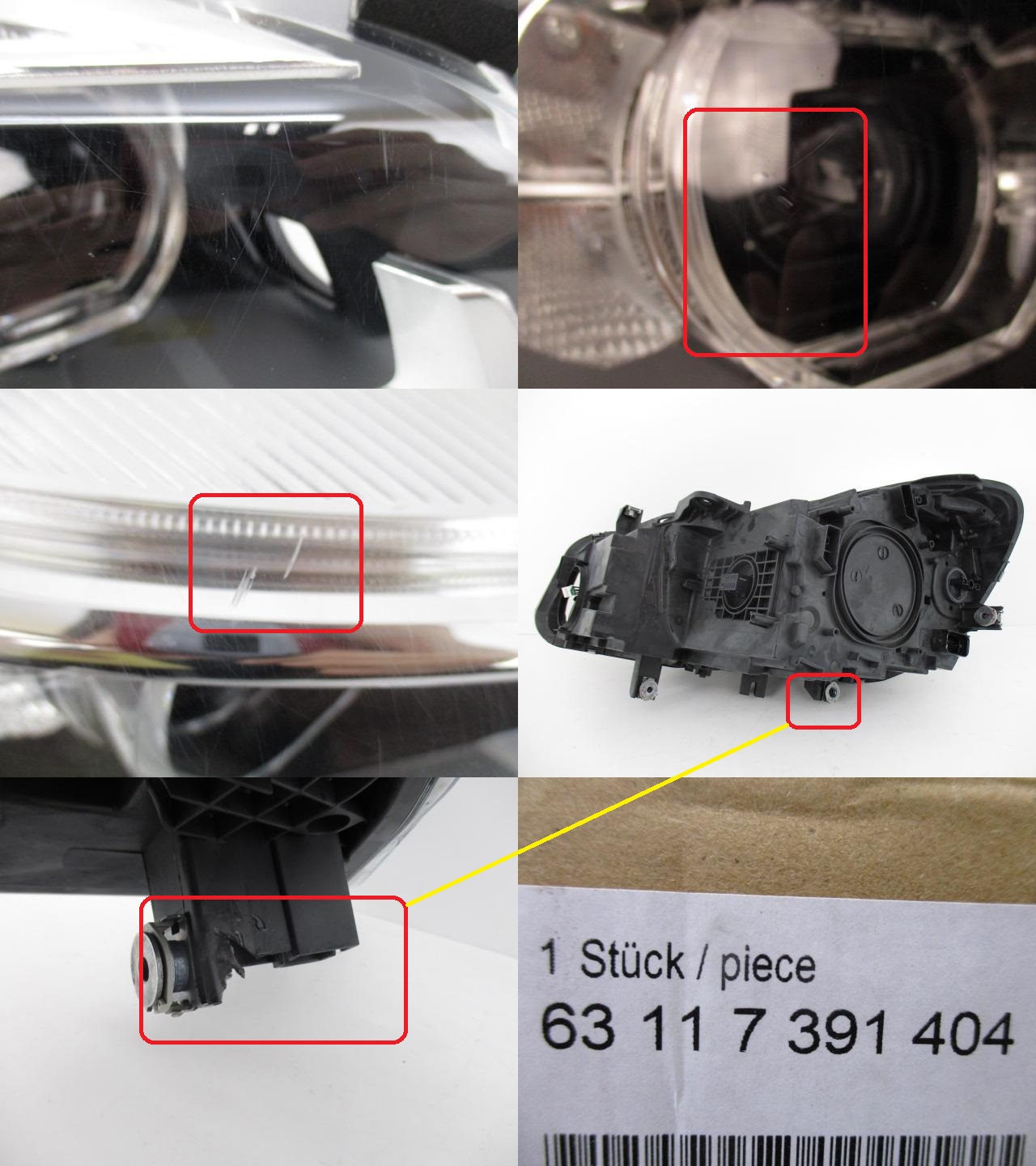 【やや傷や汚れあり】BMW 2シリーズ F45 純正 右 ヘッドライト LED 【63117391404】(M023098)の落札情報詳細
